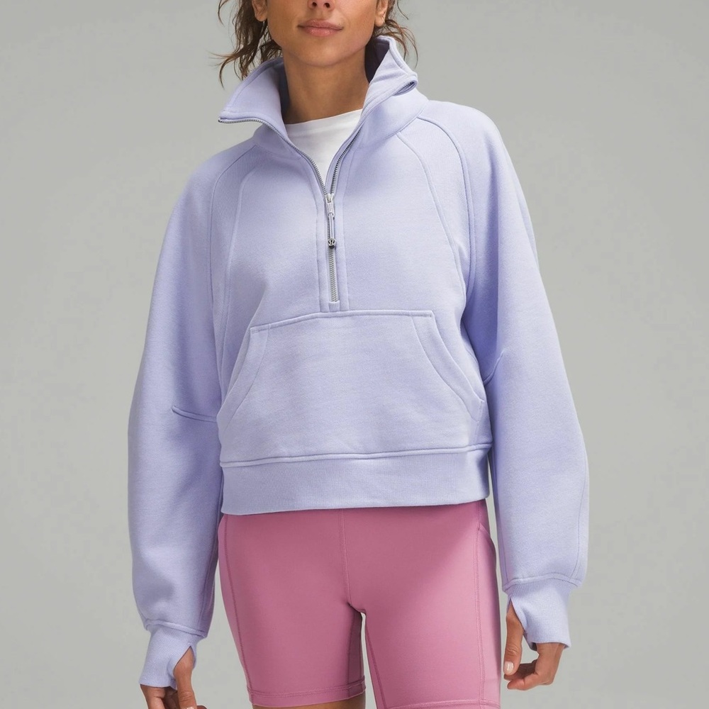 New Lululemon Oversized Scuba Funnel Neck Half Zip XS/S Color: Lilac Purple